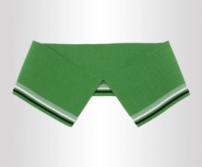 廠家供應綠色夾滿天星黑白條紋絲光橫機領(lǐng)